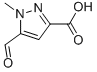 1H-Pyrazole-3-carboxylic acid, 5-formyl-1-methyl- (9CI) Structure