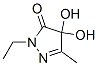 3H-Pyrazol-3-one,  2-ethyl-2,4-dihydro-4,4-dihydroxy-5-methyl- Structure