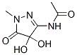 Acetamide,  N-(4,5-dihydro-4,4-dihydroxy-1-methyl-5-oxo-1H-pyrazol-3-yl)- 구조식 이미지
