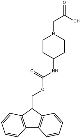 1-Piperidineaceticacid,4-[[(9H-fluoren-9-ylmethoxy)carbonyl]amino]-(9CI) 구조식 이미지