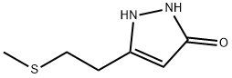 3H-Pyrazol-3-one,  1,2-dihydro-5-[2-(methylthio)ethyl]- 구조식 이미지