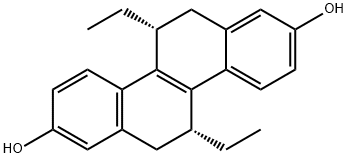 (5r,11r)-5,11-diethyl-5,6,11,12-tetrahydro-2,8-chrysenediol 구조식 이미지