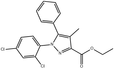1-(2,4-디클로로페닐)-4-메틸-5-페닐-1H-피라졸-3-카르복실산에틸에스테르 구조식 이미지