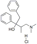 alpha-[2-(dimethylamino)-1-methylethyl]-alpha-phenylphenethyl alcohol hydrochloride  Structure