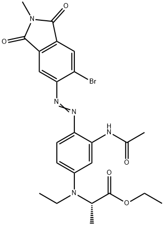 N-[3-(Acetylamino)-4-[(6-bromo-2,3-dihydro-2-methyl-1,3-dioxo-1H-isoindol-5-yl)azo]phenyl]-N-ethyl-alanine, ethyl ester Structure