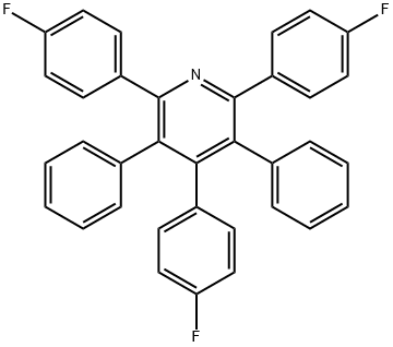 3,5-Diphenyl-2,4,6-tris(p-fluorophenyl)pyridine Structure