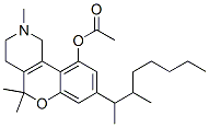 8-(1,2-Dimethylheptyl)-1,3,4,5-tetrahydro-2,5,5-trimethyl-2H-[1]benzopyrano[4,3-c]pyridin-10-ol acetate 구조식 이미지