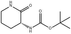 Carbamic acid, [(3R)-2-oxo-3-piperidinyl]-, 1,1-dimethylethyl ester (9CI) Structure