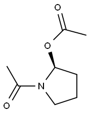 2-Pyrrolidinol, 1-acetyl-, acetate (ester), (2S)- (9CI) Structure