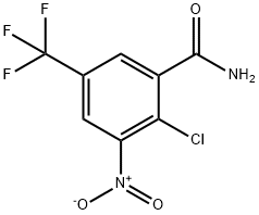 2-클로로-3-니트로-5-(트리플루오로메틸)벤즈미드 구조식 이미지