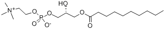 2-[[(2R)-3-decanoyloxy-2-hydroxypropoxy]-hydroxyphosphoryl]oxyethyl-trimethylazanium Structure