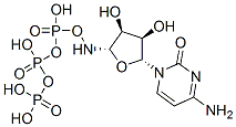[[[[(2S,3S,4R,5R)-5-(4-amino-2-oxo-pyrimidin-1-yl)-3,4-dihydroxy-oxola n-2-yl]amino]oxy-hydroxy-phosphoryl]oxy-hydroxy-phosphoryl]oxyphosphon ic acid 구조식 이미지