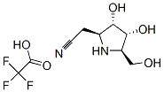 2-Pyrrolidineacetonitrile, 3,4-dihydroxy-5-(hydroxymethyl)-, (2S,3S,4R,5R)-, mono(trifluoroacetate) (salt) Structure