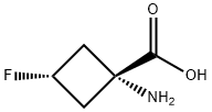 Cyclobutanecarboxylic acid, 1-amino-3-fluoro-, trans- (9CI) Structure