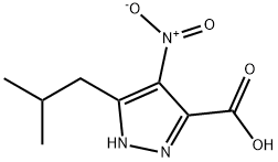 5-이소부틸-4-니트로-1H-피라졸-3-카르복실산 구조식 이미지