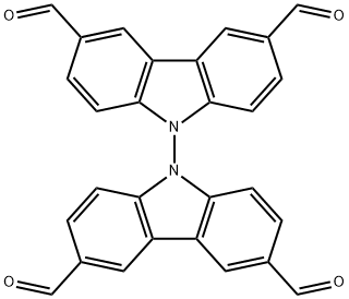 [9,9'-Bi-9H-carbazole]-3,3',6,6'-tetracarboxaldehyde Structure