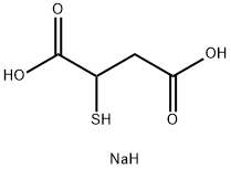 mercaptosuccinic acid, sodium salt Structure