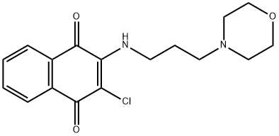 2-클로로-3-[(3-모르폴리노프로필)아미노]-1,4-나프토퀴논 구조식 이미지