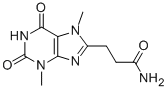 1,2,3,6-Tetrahydro-3,7-dimethyl-2,6-dioxo-7H-purine-8-propionamide 구조식 이미지