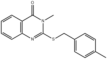 4(3H)-Quinazolinone, 3-methyl-2-[[(4-methylphenyl)methyl]thio]- 구조식 이미지