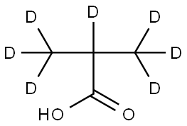 2-메틸프로피온산-D7산 구조식 이미지