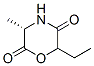 2,5-Morpholinedione,6-ethyl-3-methyl-,(3S)-(9CI) 구조식 이미지