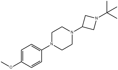 N-T-BUTYL-3-(4-(P-METHOXYPHENYL)PIPERAZINYL)AZETIDINE 구조식 이미지