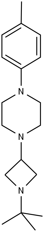 N-T-BUTYL-3-(4-(P-METHYLPHENYL)PIPERAZINYL)AZETIDINE Structure