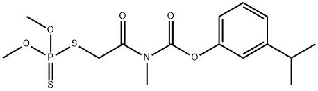 N-Methyl-N-[[(dimethoxyphosphinothioyl)thio]acetyl]carbamic acid m-cumenyl ester Structure
