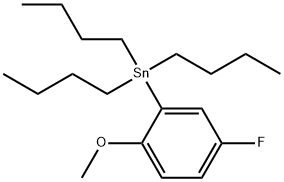 트리부틸(5-FLUORO-2-메톡시페닐)스탄난 구조식 이미지