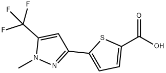 5-(1-METHYL-5-(TRIFLUOROMETHYL)-1H-PYRAZOL-3-YL)THIOPHENE-2-CARBOXYLIC ACID 구조식 이미지