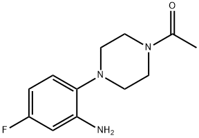 2-(4-아세틸-피페라진-1-일)-5-플루오로아닐린 구조식 이미지
