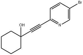 5-브로모-2-[2-(1-히드록시시클로헥실)에티닐]피리딘 구조식 이미지