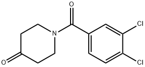 1-(3,4-디클로로벤조일)피페리딘-4-온 구조식 이미지