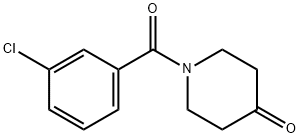 1-(3-클로로벤조일)피페리딘-4-온 구조식 이미지