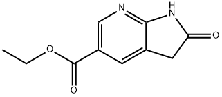 2,3-Dihydro-2-oxo-1H-pyrrolo[2,3-b]pyridine-5-carboxylic acid ethyl ester Structure