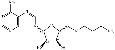 3-aminopropyl-[[5-(6-aminopurin-9-yl)-3,4-dihydroxy-oxolan-2-yl]methyl]-methyl-sulfonium 구조식 이미지