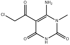 6-AMINO-5-(CHLOROACETYL)-1-METHYLPYRIMIDINE-2,4(1H,3H)-DIONE 구조식 이미지