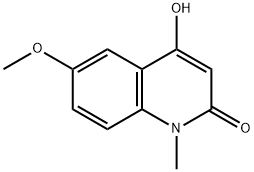4-Hydroxy-6-methoxy-1-methyl-2(1H)-quinolinone 구조식 이미지