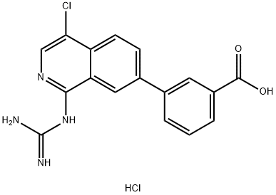 1-GUANIDINO-4-CHLORO-7-(3-CARBOXY-PHENYL)ISOQUINOLINE HYDROCHLORIDE Structure