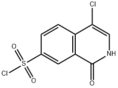 4-클로로-1,2-디히드로-1-옥소-7-이소퀴놀린술포닐​​염화물 구조식 이미지