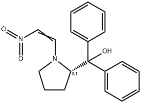 (2S)-1-(2-nitroethenyl)-,-diphenyl-2-pyrrolidinemethanol Structure