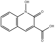 1,2-디히드로-1-히드록시-2-옥소-3-퀴놀린카르복실산 구조식 이미지