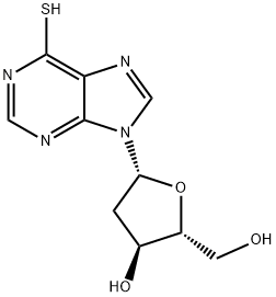 6-MERCAPTOPURINE-2'-DEOXYRIBOSIDE 구조식 이미지