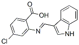 4-Chloro-2-(1H-indol-3-ylmethyleneamino)benzoic acid Structure