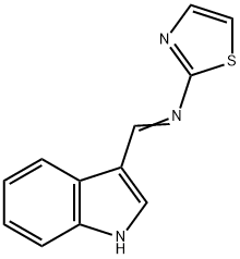 3-[N-(2-티아졸릴)포름이미도일]-1H-인돌 구조식 이미지