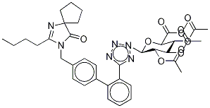 이르베사르탄N-β-D-2,3,4-트리-O-아세틸-글루쿠로나이드메틸에스테르 구조식 이미지