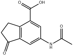 6-acetaMido-1-oxo-2,3-dihydro-1H-indene-4-carboxylic acid 구조식 이미지