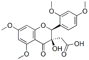 trans-3-Hydroxy-2',4'5,7-tetramethoxy-3-flavanone acetate Structure