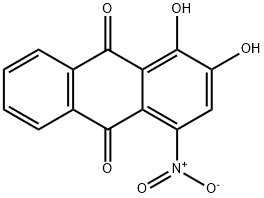 1,2-Dihydroxy-4-nitro-9,10-anthraquinone 구조식 이미지